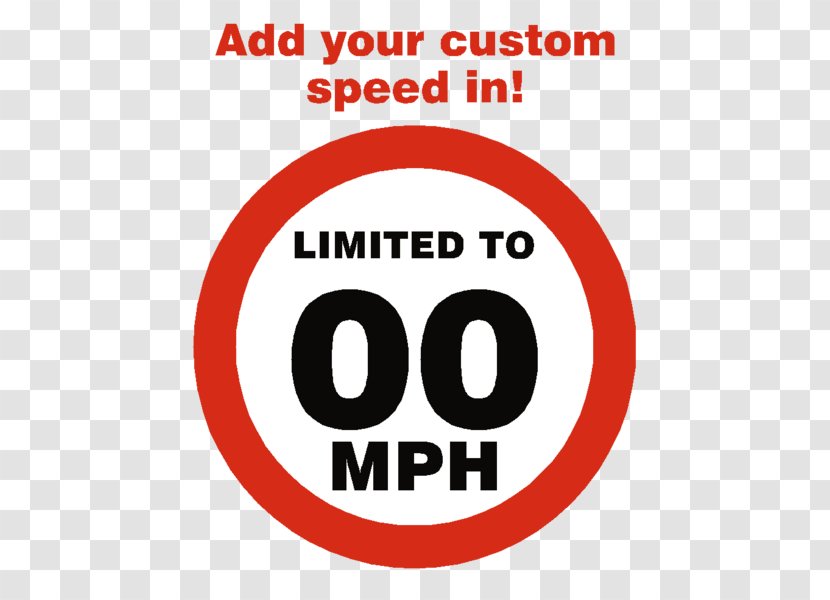 Sticker Signage Speed Limit Label Miles Per Hour - Highway - 25 Transparent PNG