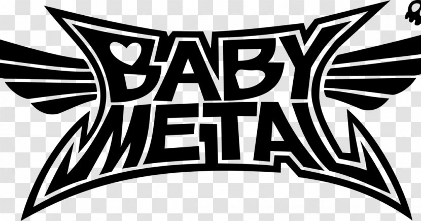 BABYMETAL Logo Distortion Decal Live At Budokan: Black Night - Monochrome - Design Transparent PNG