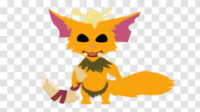 Whiskers Red Fox Cat Clip Art - Mythical Creature - League Of Legends Gnar Transparent PNG