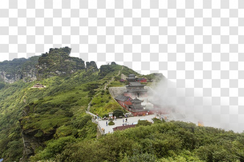 Mount Scenery Buddhahood Clip Art - Water Resources - Buddha In The Fanjingshan Transparent PNG