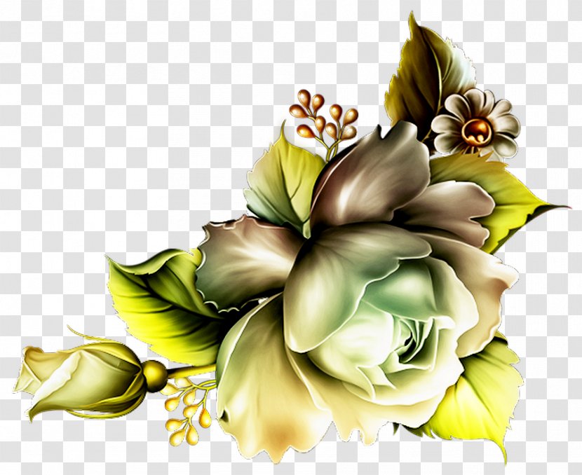 Floral Flower Background - Yellow - Design Rose Order Transparent PNG