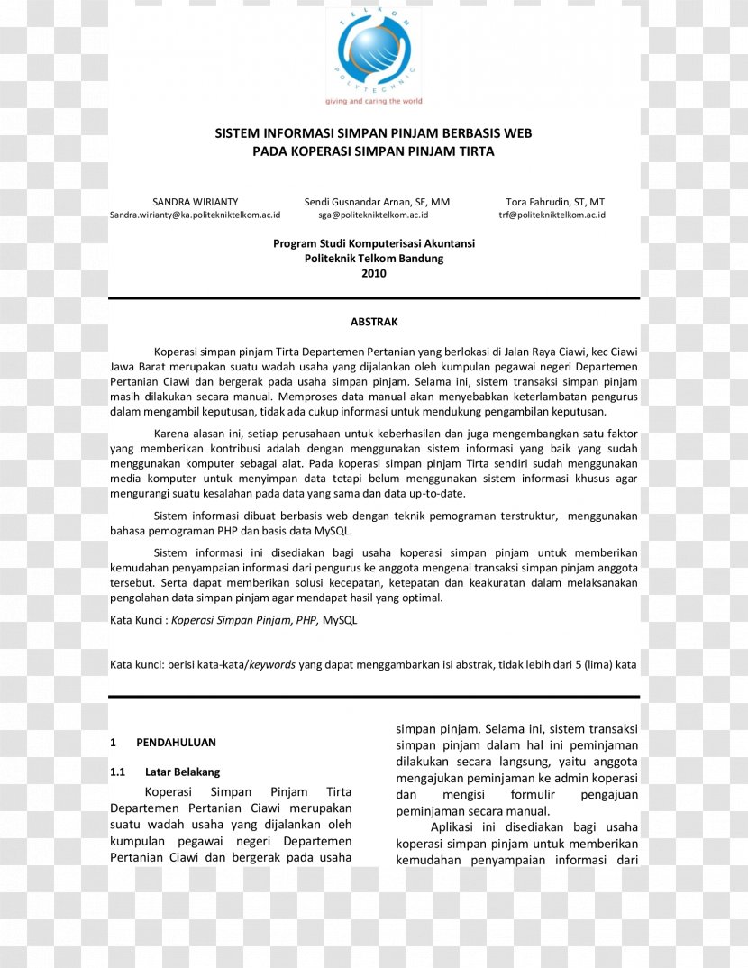 Document Telkom Polytechnic Building LINE Territory Transparent PNG