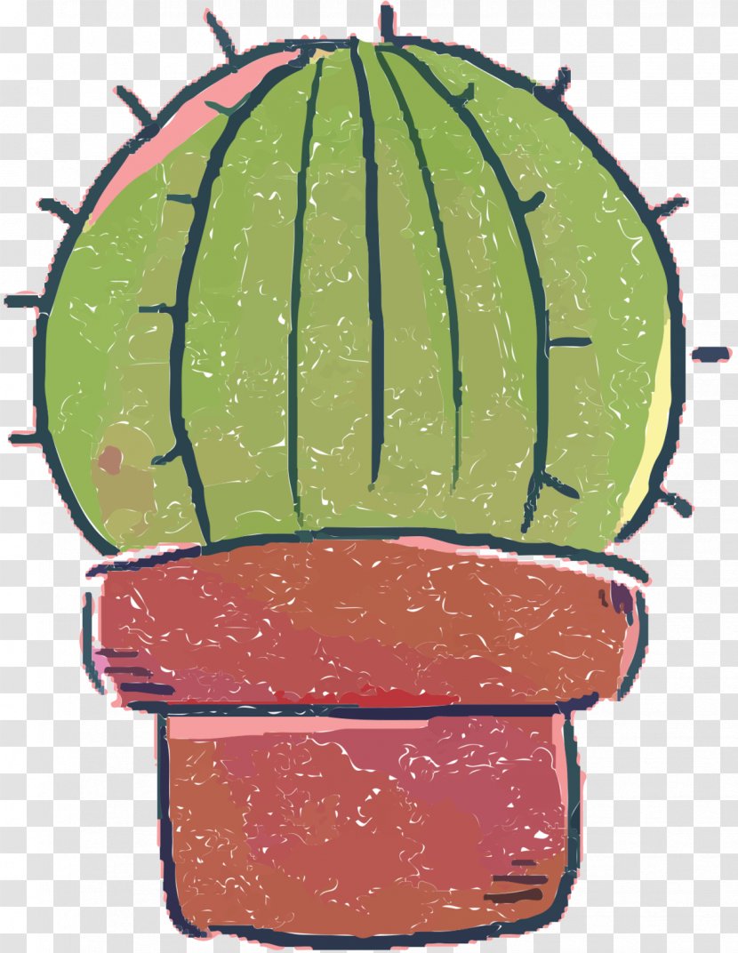 Drawing Illustration Doodle Cactus Cartoon - Green Transparent PNG