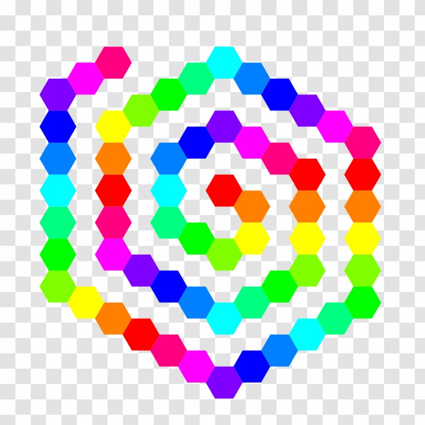 Hexagon Spiral Circle Clip Art - Hexagonal Tiling - Cliparts Transparent PNG