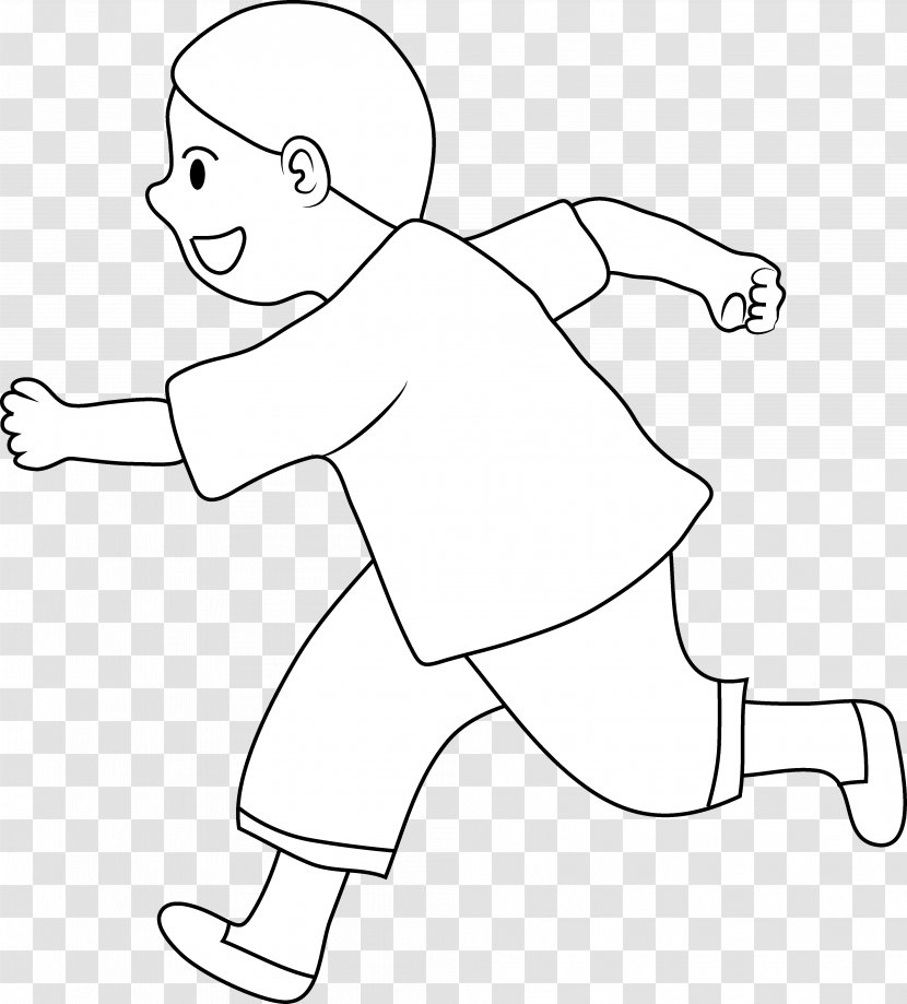 Free Content Black And White Running Clip Art - Cartoon - Mu Cliparts Transparent PNG