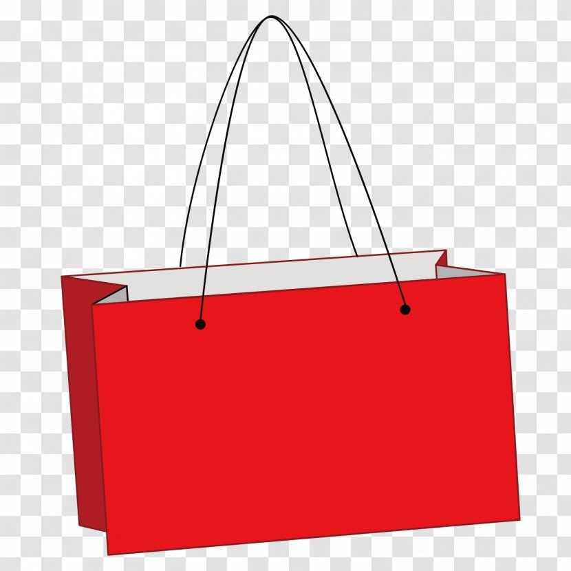Tote Bag Paper Red Shopping - Bags Transparent PNG