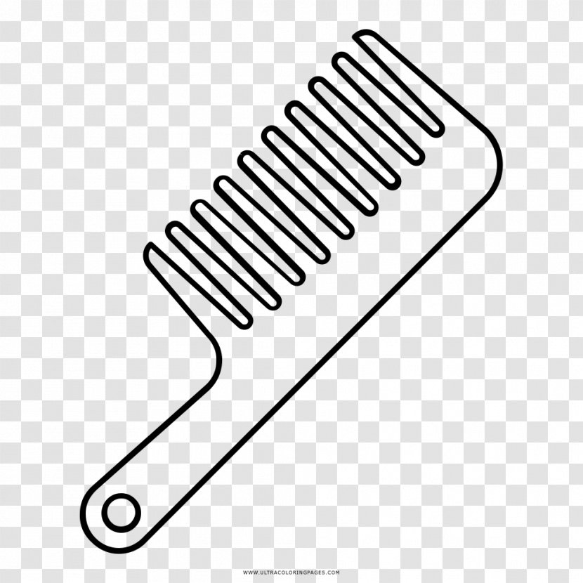 Comb Hairbrush Drawing - Coloring Book - Hair Transparent PNG