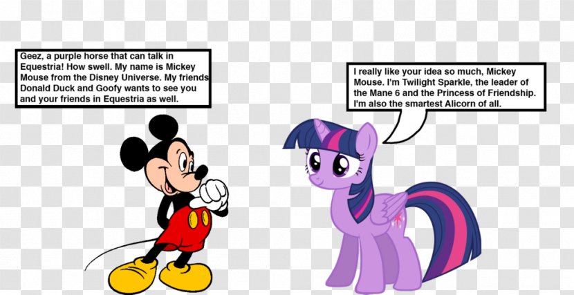 Mickey Mouse Twilight Sparkle Digital Art Pony - Flower Transparent PNG