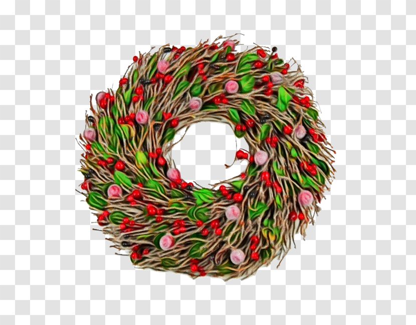Christmas Ornament Wreath Day Santa Claus Decoration - Holly Transparent PNG