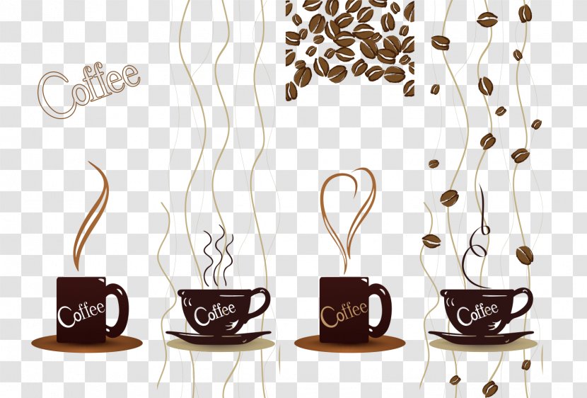 Espresso Coffee Cup Bean - Drinkware - Vector Beans Transparent PNG