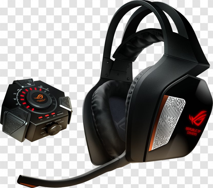 Microphone ASUS ROG Centurion Headphones 7.1 Surround Sound Headset - Stereophonic Transparent PNG