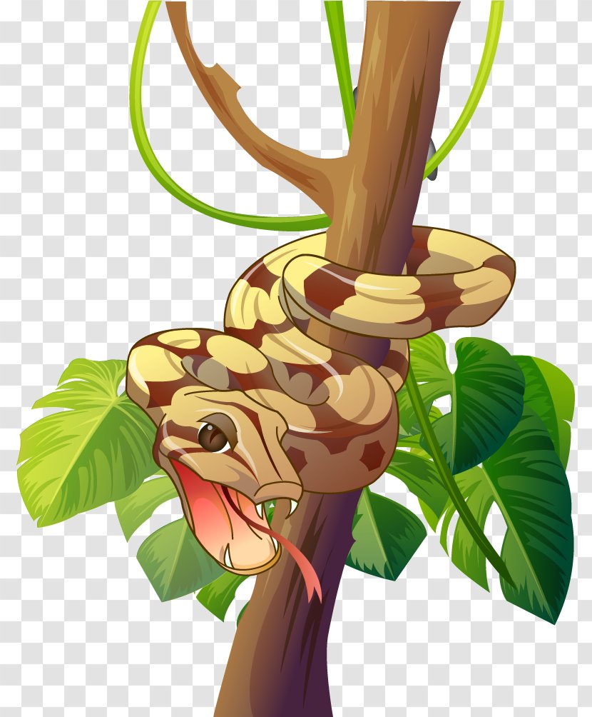 Snake Tree - Painting - Vector Painted Transparent PNG