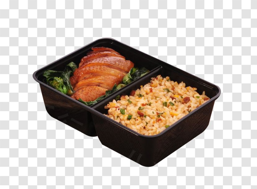 Bento Red Braised Pork Belly Fried Rice Fast Food Take-out - With Material Transparent PNG