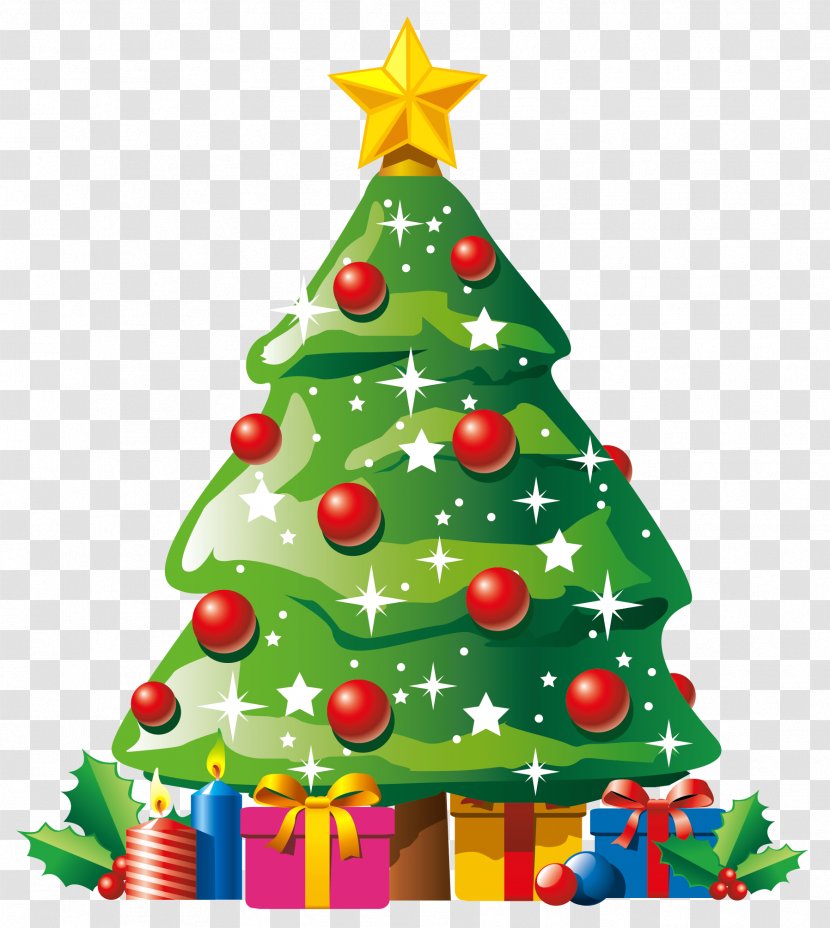 Santa Claus Gift Christmas Tree Clip Art - Ornament - Xmas Cliparts Transparent PNG