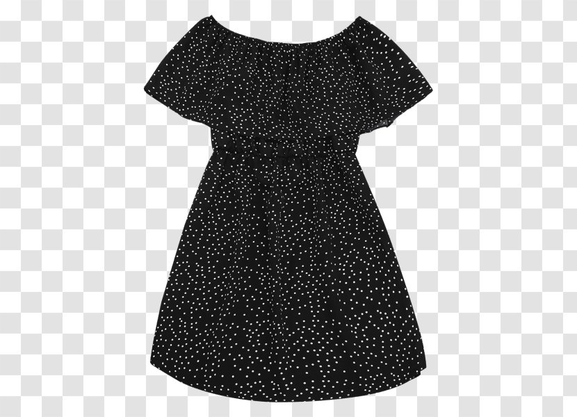 Little Black Dress Polka Dot Sleeve T-shirt - Tendance Transparent PNG