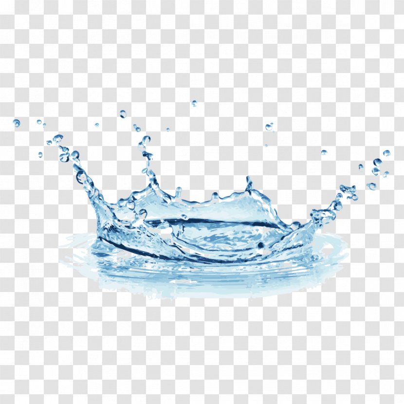 Water Splash Drop Euclidean Vector - Blue - Vortex Transparent PNG