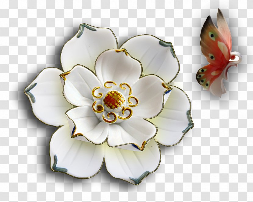 Flower Ceramic Nelumbo Nucifera - Petal - Jade Butterfly Transparent PNG