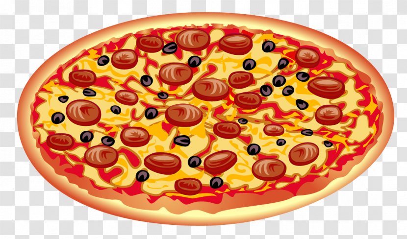 Pizza Italian Cuisine Salami Clip Art - Drawing Transparent PNG