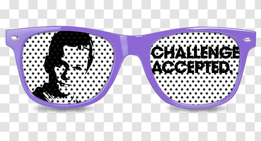 Goggles Sunglasses - Pink - Challenge Accepted Transparent PNG