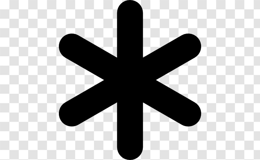 Symbol Asterisk Font Awesome - Black And White - Ui Style Transparent PNG