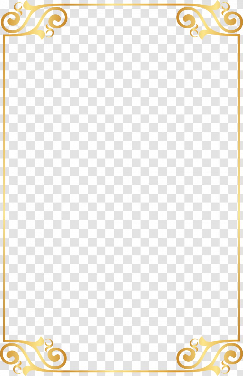 Gold Color - Yellow - Pattern Frame Transparent PNG