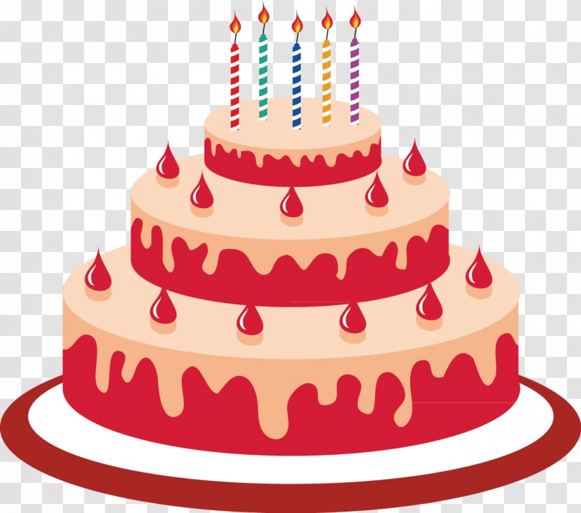 Birthday Cake Cartoon - Royal Icing Transparent PNG