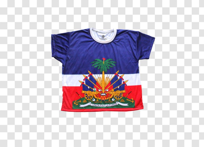 T-shirt Coat Of Arms Haiti Flag - Cut And Sew Transparent PNG