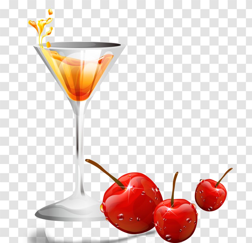 Cocktail Garnish Juice Cherry Photography - Martini - Wine Transparent PNG