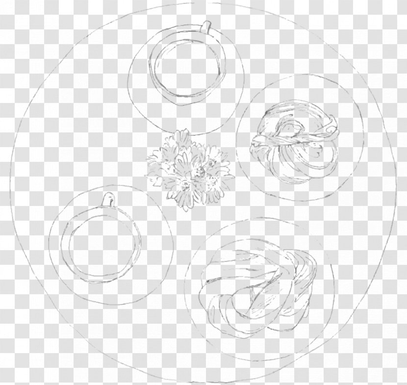 White Line Art Sketch - Monochrome - Design Transparent PNG