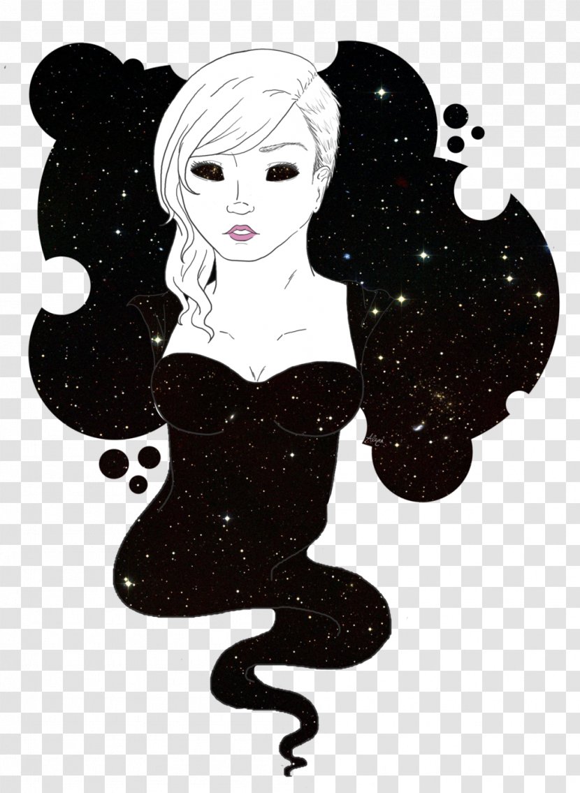 Black Visual Arts Cartoon Silhouette - Starry Eyed Transparent PNG