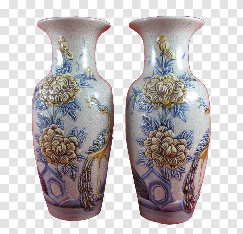 Vase Ceramic Cobalt Blue Pottery - Hoa Sứ Transparent PNG