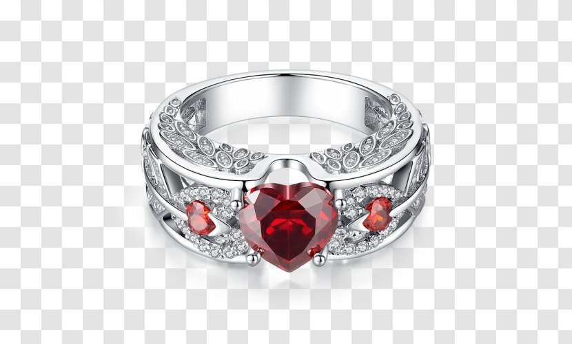 Ruby Wedding Ring Engagement - Gold Transparent PNG