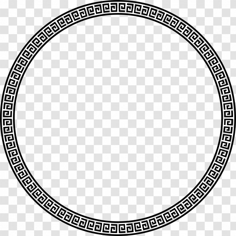 Circle White Font - Geometric Borders Transparent PNG
