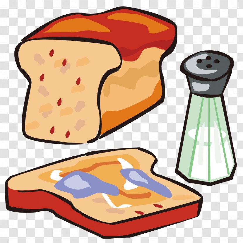 Breakfast European Cuisine Cheesecake Food Barbecue - Hand-painted Cartoon Pattern Rusks Transparent PNG