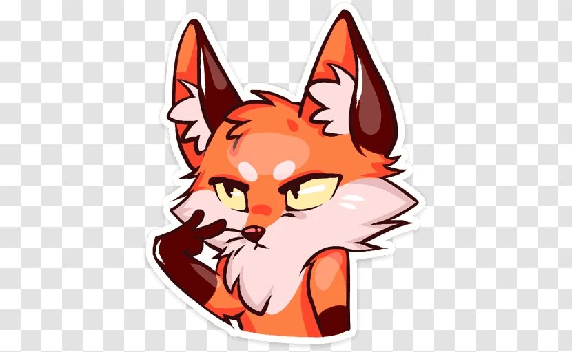 Sticker Telegram VKontakte Viber - Fox - Wall Transparent PNG