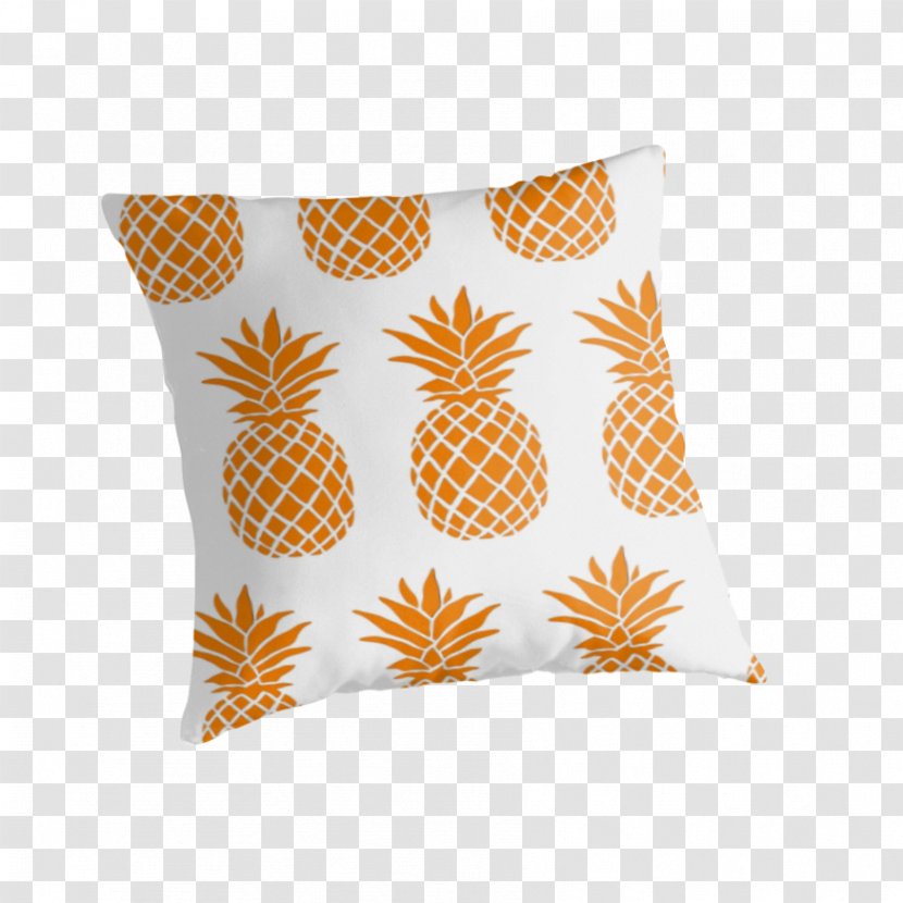 Throw Pillows Cushion Stencil Pattern - Orange - Pineapple Transparent PNG