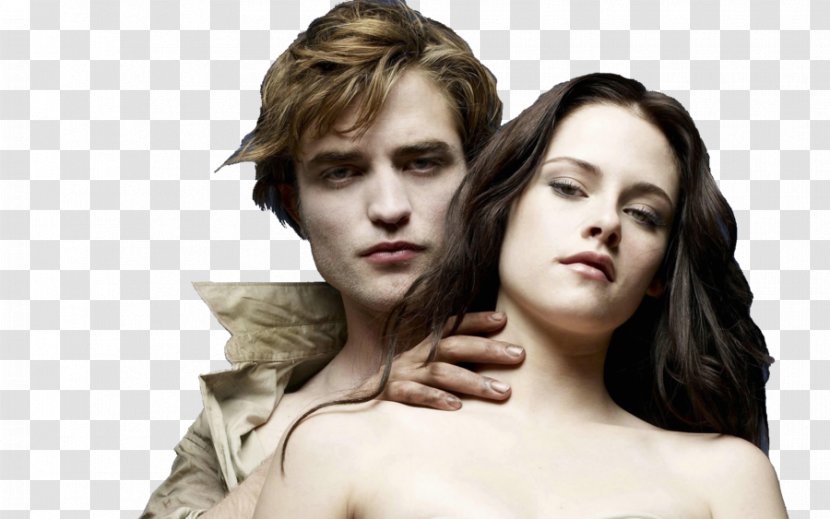 Robert Pattinson Kristen Stewart Twilight Bella Swan Edward Cullen - Watercolor - Image Transparent PNG