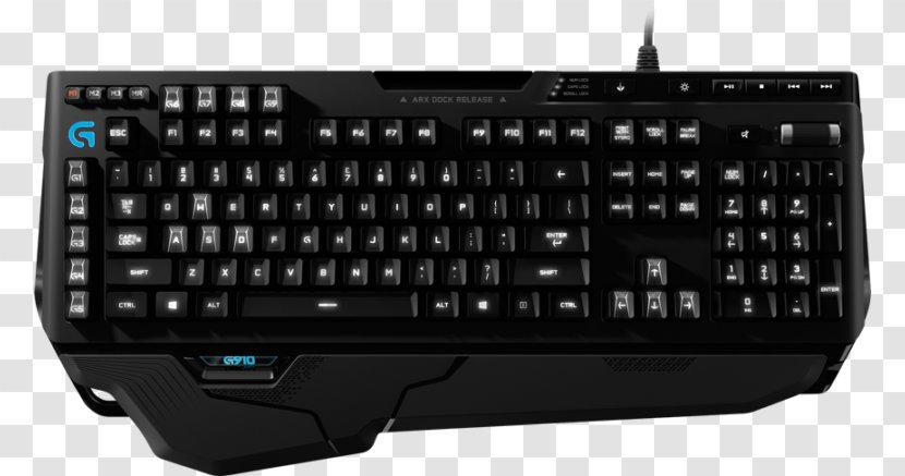 Computer Keyboard Logitech G910 Orion Spark Spectrum G810 - Electronic Device - Control Key Transparent PNG