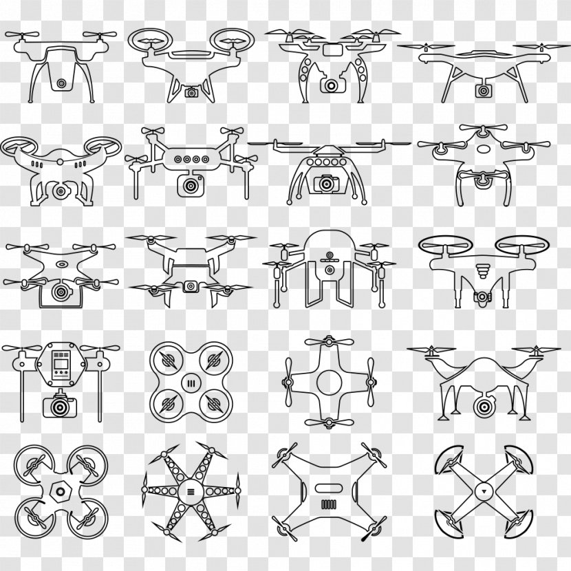 Airplane Aircraft Unmanned Aerial Vehicle Illustration - Number - UAV Transparent PNG