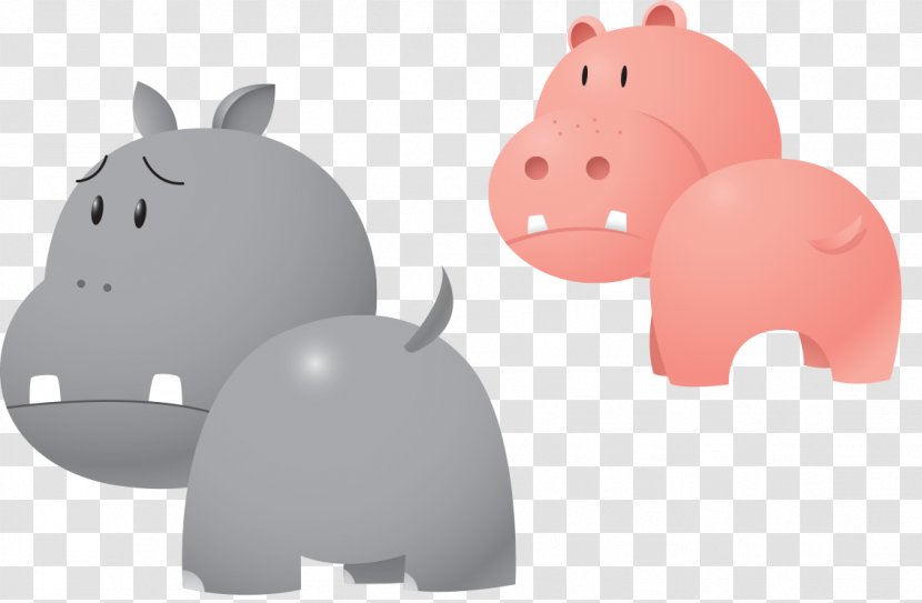 Hippopotamus Cartoon - Hippo Vector Transparent PNG