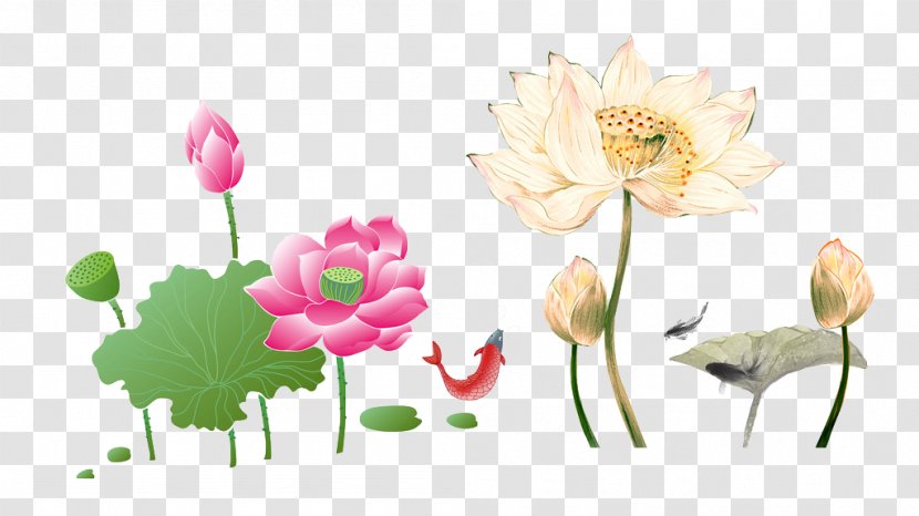 Chinese New Year Picture Festival Antithetical Couplet Tradition - Proteales - Hand-painted Lotus Transparent PNG