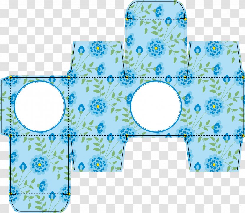 Box Packaging And Labeling Illustration - Blue - Flower To Expand The Map Transparent PNG
