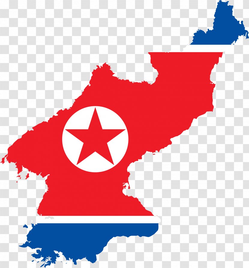 Flag Of North Korea Map South - Red - Korean Transparent PNG