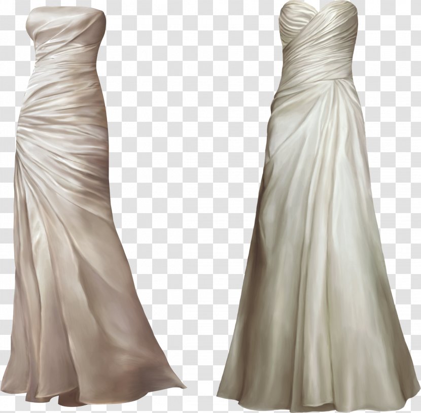 Wedding Dress Clip Art - Gown - Elegant White Transparent PNG