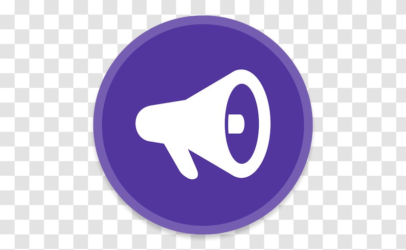 Purple Symbol Font - Megaphone - Colloquy Transparent PNG