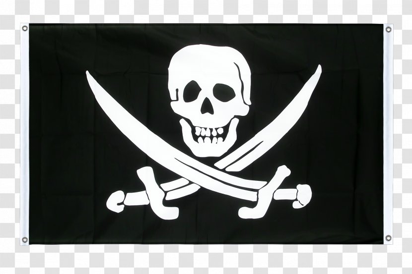 Jolly Roger Piracy Flag Bajo Bandera Negra Design - Skull Transparent PNG
