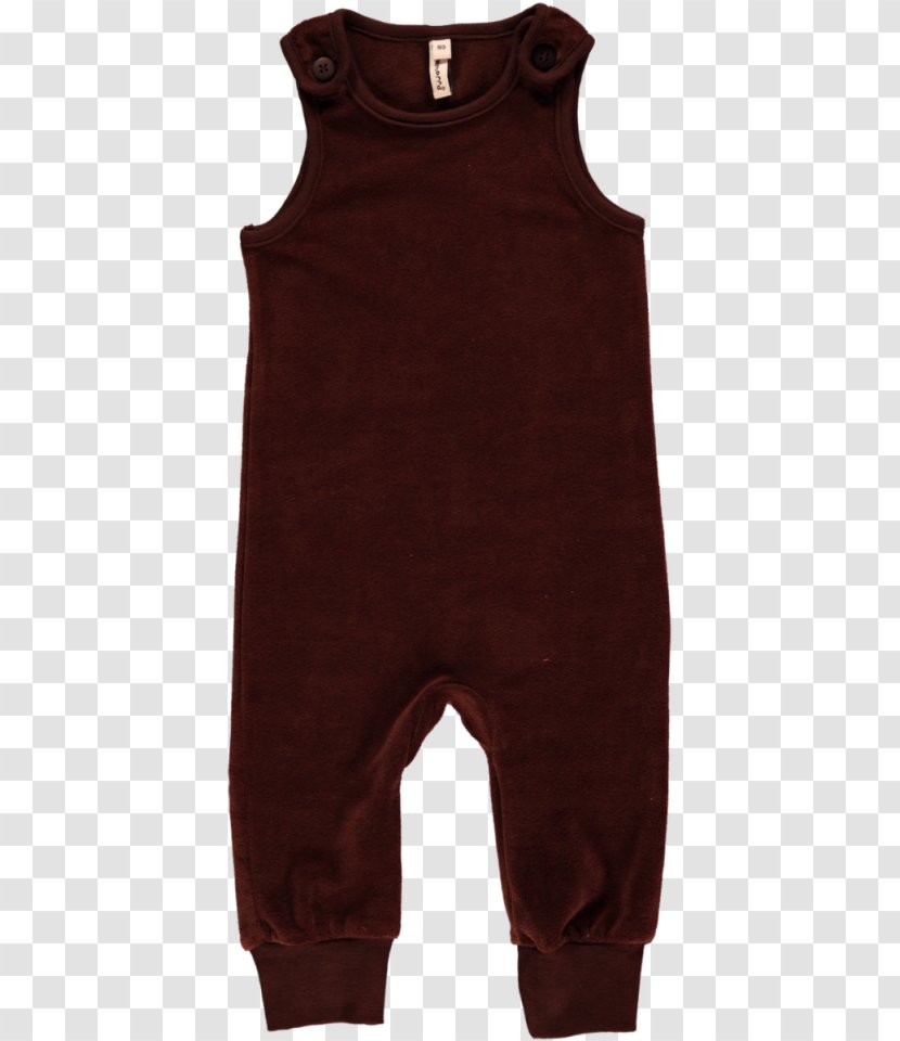 Organic Cotton Playsuit Velour Textile - Children S Clothing - Brwon Transparent PNG