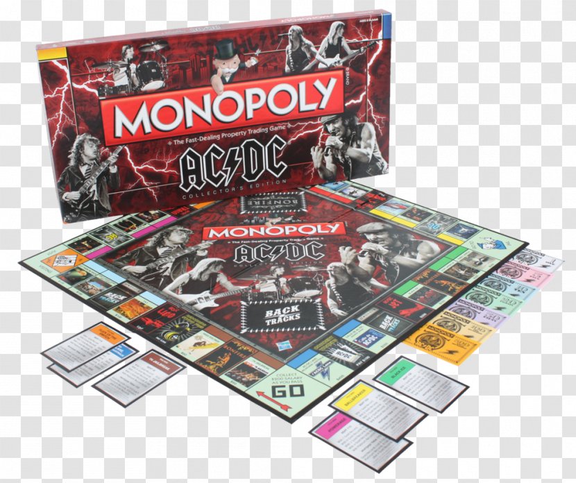 USAopoly Monopoly AC/DC Hasbro Board Game - Watercolor - Gondolin Transparent PNG