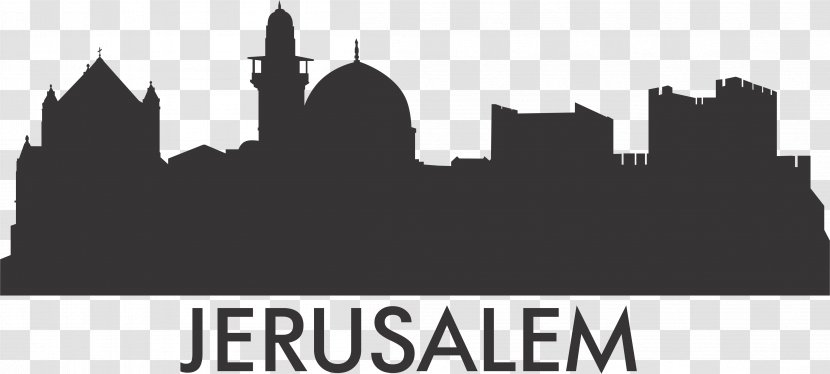 Jerusalem Wall Decal Organization Sticker - Text - City Silhouette Transparent PNG