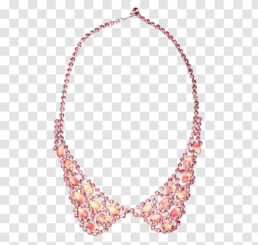 Necklace Bead Pink M Body Jewellery Chain - Fashion Accessory Transparent PNG